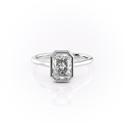 2.1 CT Radiant Cut Bezel Solitaire Moissanite Engagement Ring - crownmoissanite