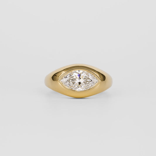 1.52-3.50 CT Marquise CVD Diamond Unique Engagement ring