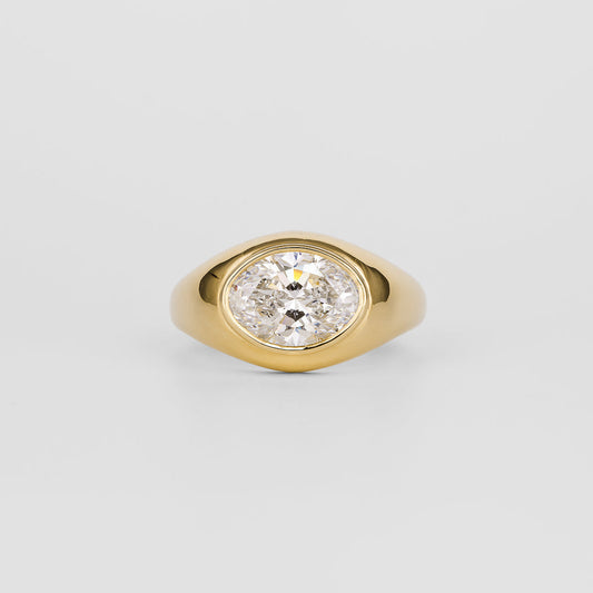 1.0 -3.0 CT Oval CVD Diamond Unique Engagement ring