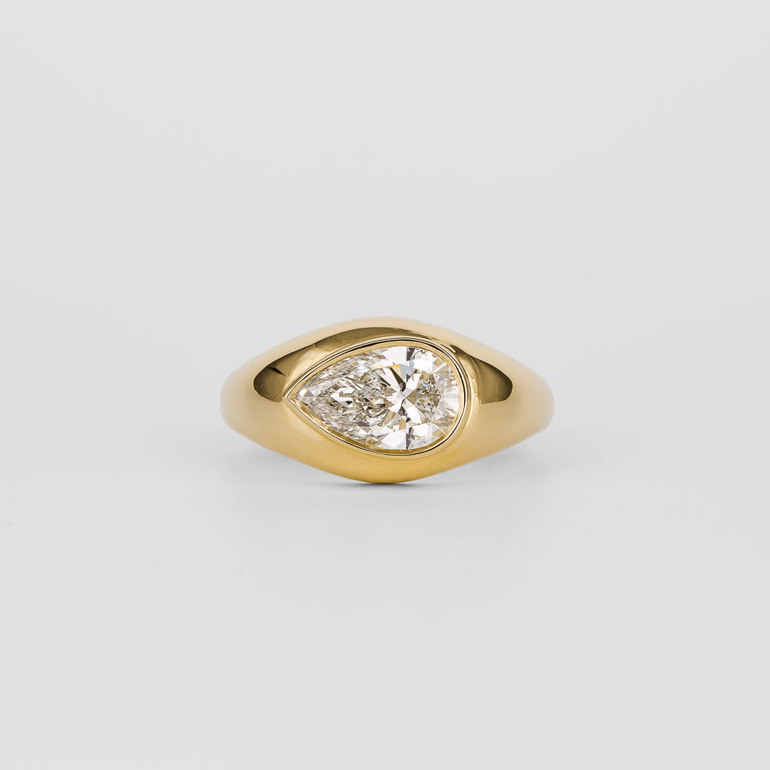 1.53-3.50 CT Pear CVD Diamond Unique Engagement ring