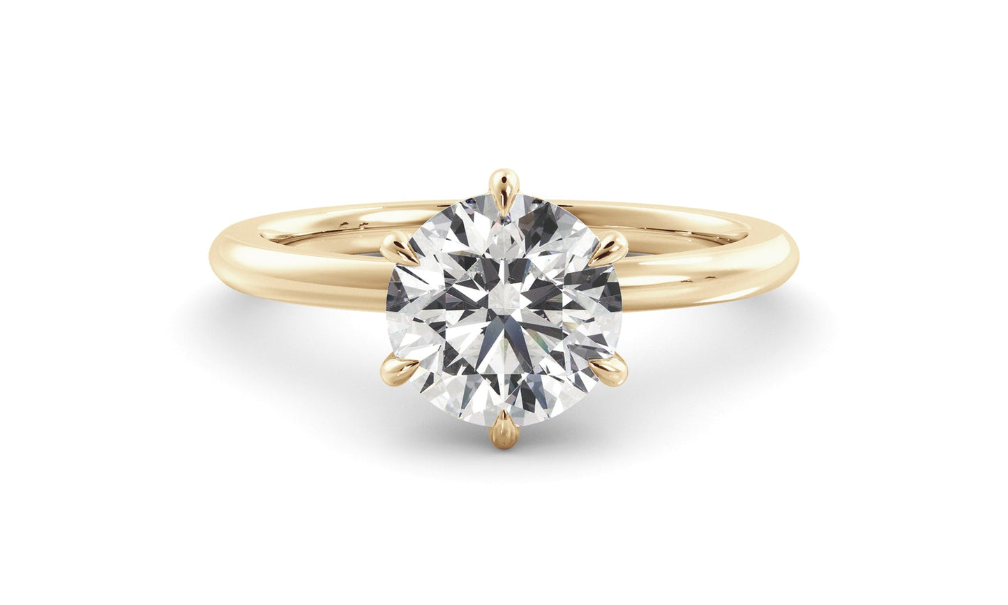 Solitaire Ring with 1.50 CT Round Moissanite