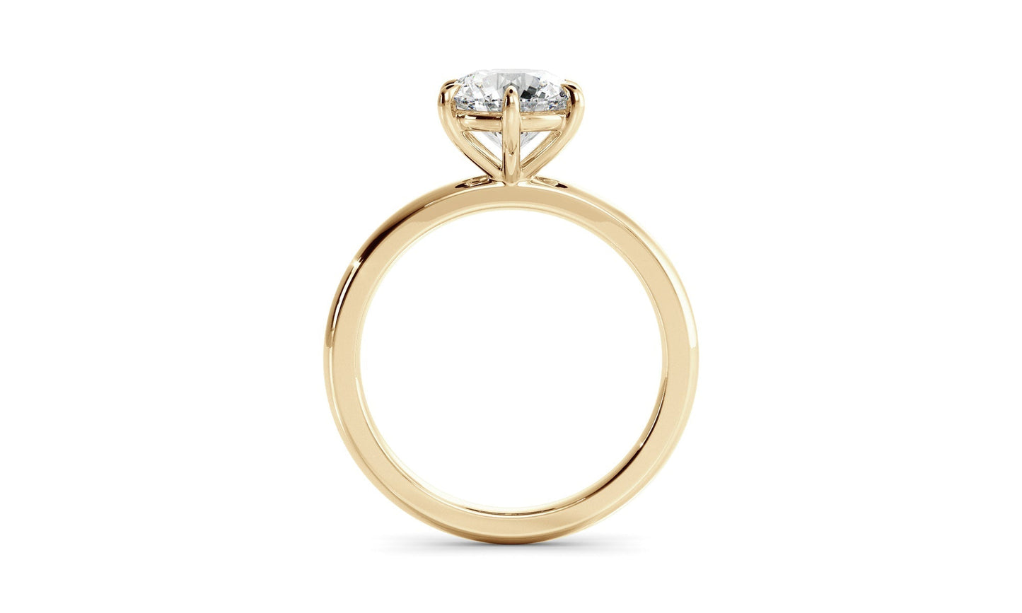 Solitaire Ring with 1.50 CT Round Moissanite