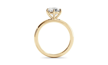 Solitaire Ring with 1.50 CT Round Moissanite