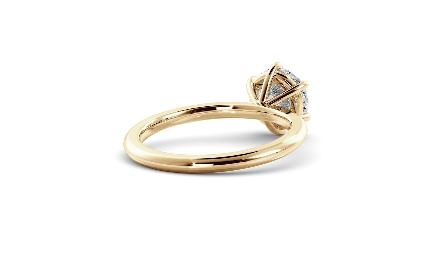 Solitaire Ring with 1.50 CT Round Moissanite