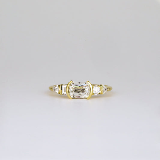 1.0-30 CT Cushion/Scissor Diamond Cluster Engagement ring