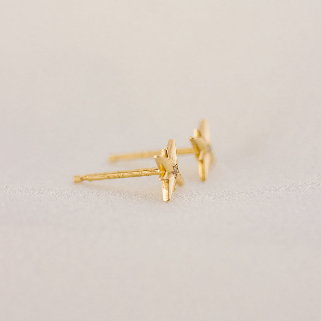 Star Diamond Stud Earrings
