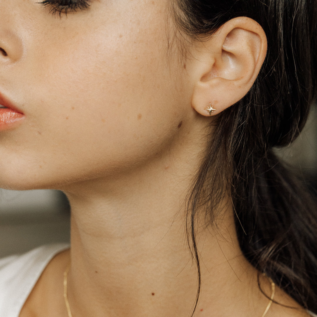 Star Diamond Stud Earrings