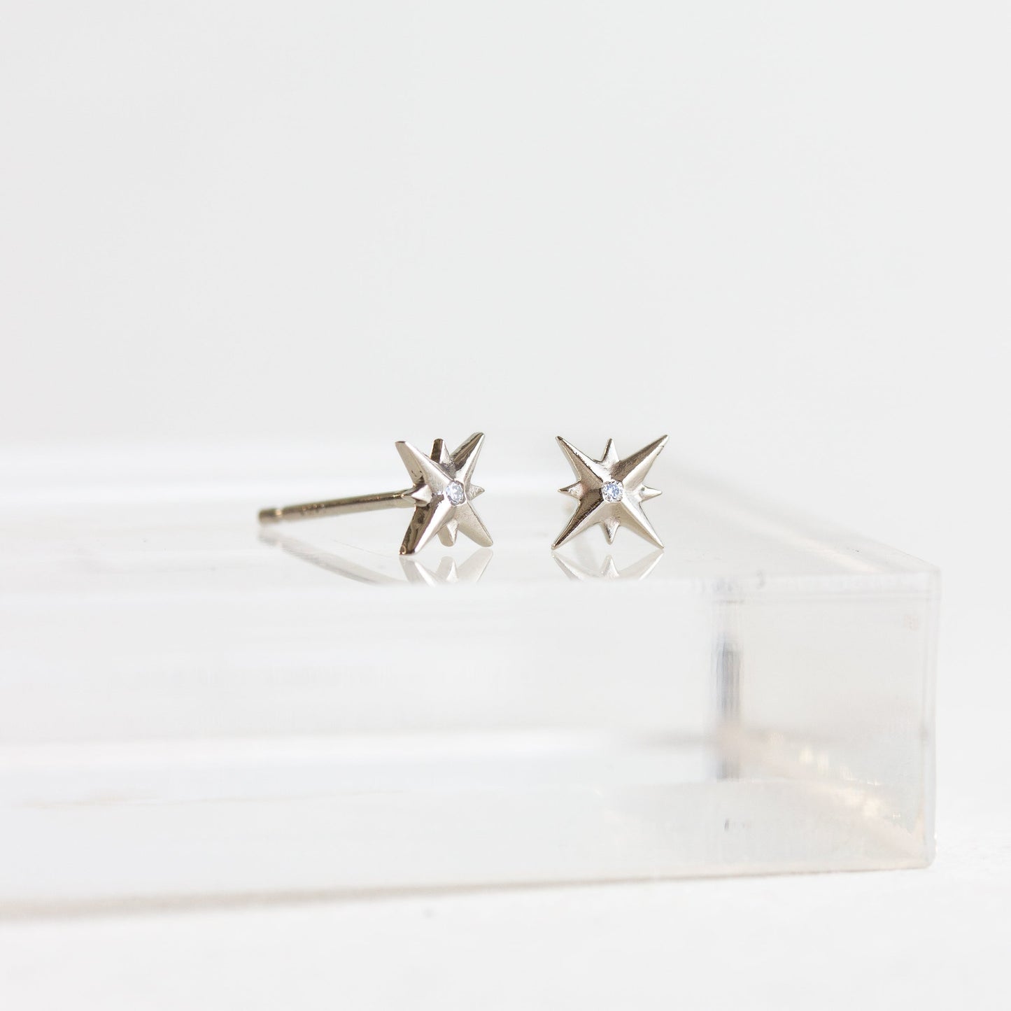Star Diamond Stud Earrings