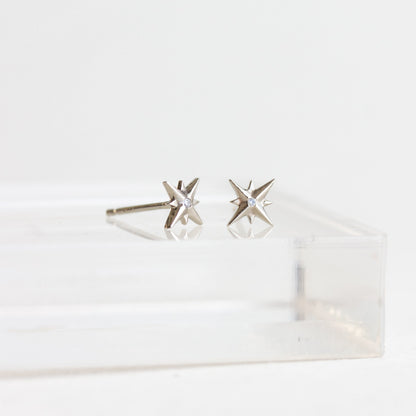 Star Diamond Stud Earrings