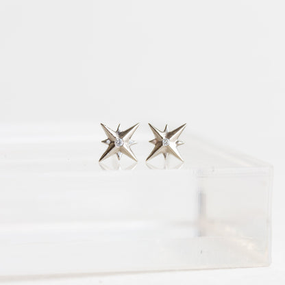 Star Diamond Stud Earrings