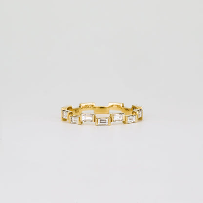 0.67 TCW Baguette Lab Grown Diamond Unique Wedding Band