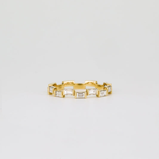 0.67 TCW Baguette Lab Grown Diamond Unique Wedding Band