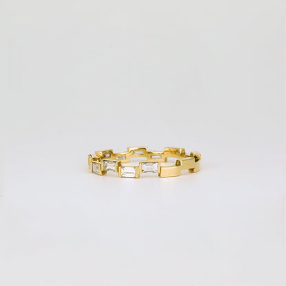 0.67 TCW Baguette Lab Grown Diamond Unique Wedding Band
