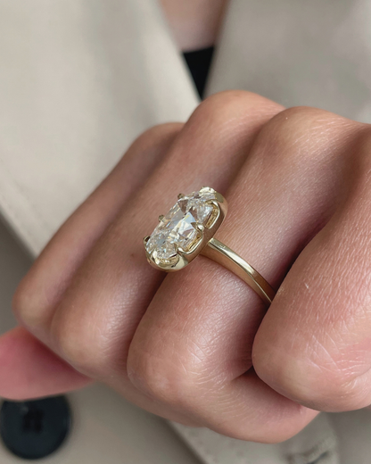 Mireille- Oval Solitaire Style Lab Grown Diamond Engagement Ring