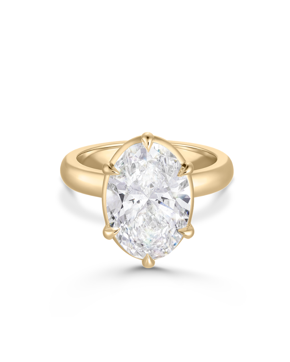 Mireille- Oval Solitaire Style Lab Grown Diamond Engagement Ring