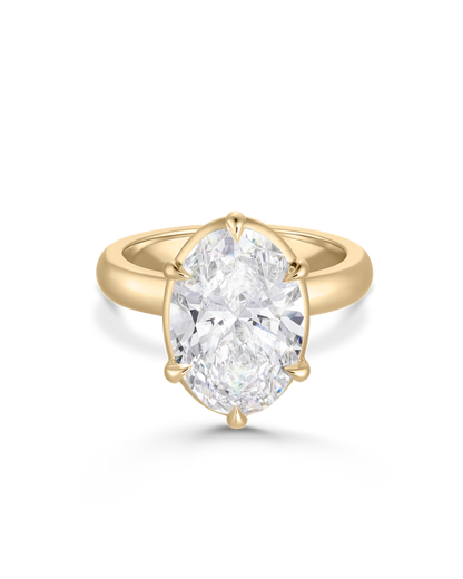 Mireille- Oval Solitaire Style Lab Grown Diamond Engagement Ring
