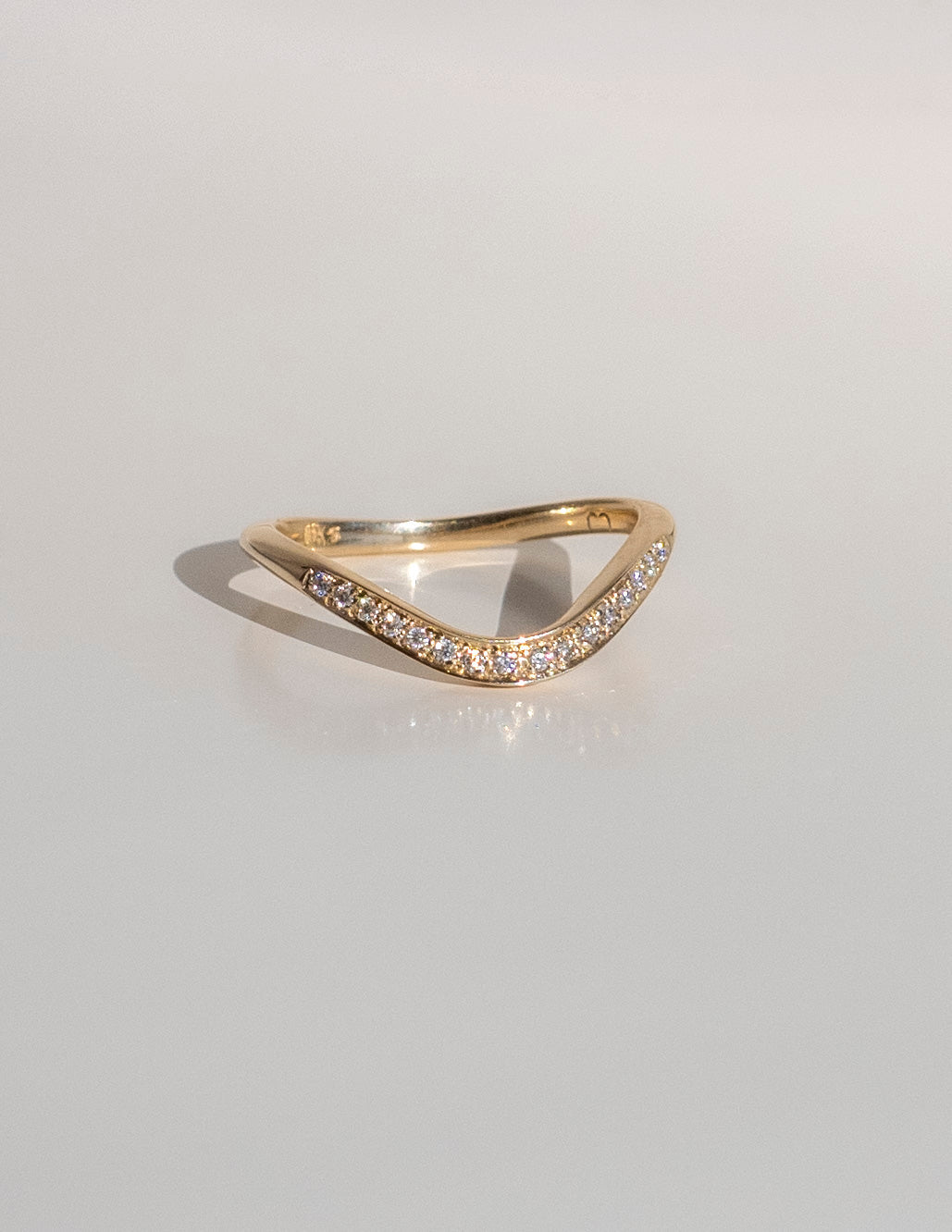 0.20 TCW Round Lab Grown Diamond Wave Pave Band