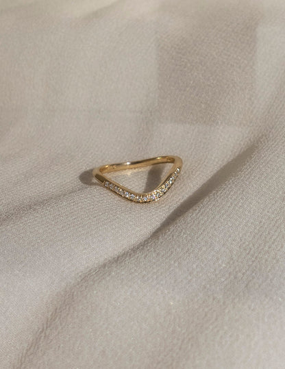 0.20 TCW Round Lab Grown Diamond Wave Pave Band