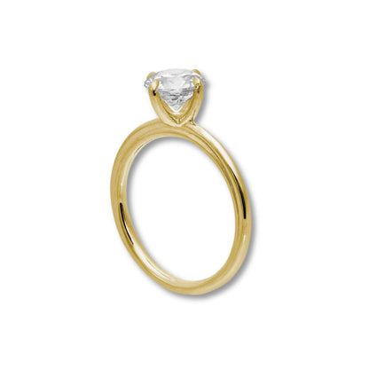 Solitaire Ring with 1.0 CT Round Moissanite