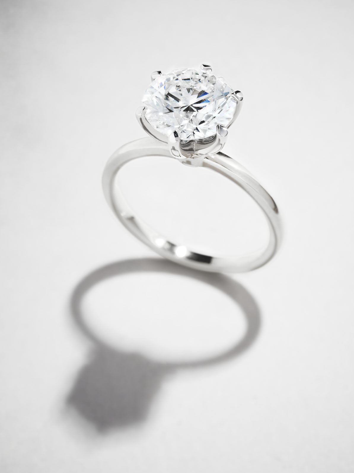 Solitaire Ring with 3.0 CT Round Cut Moissanite