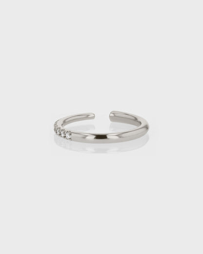0.15 TCW Round EF-VVS Diamond Open Wedding Band