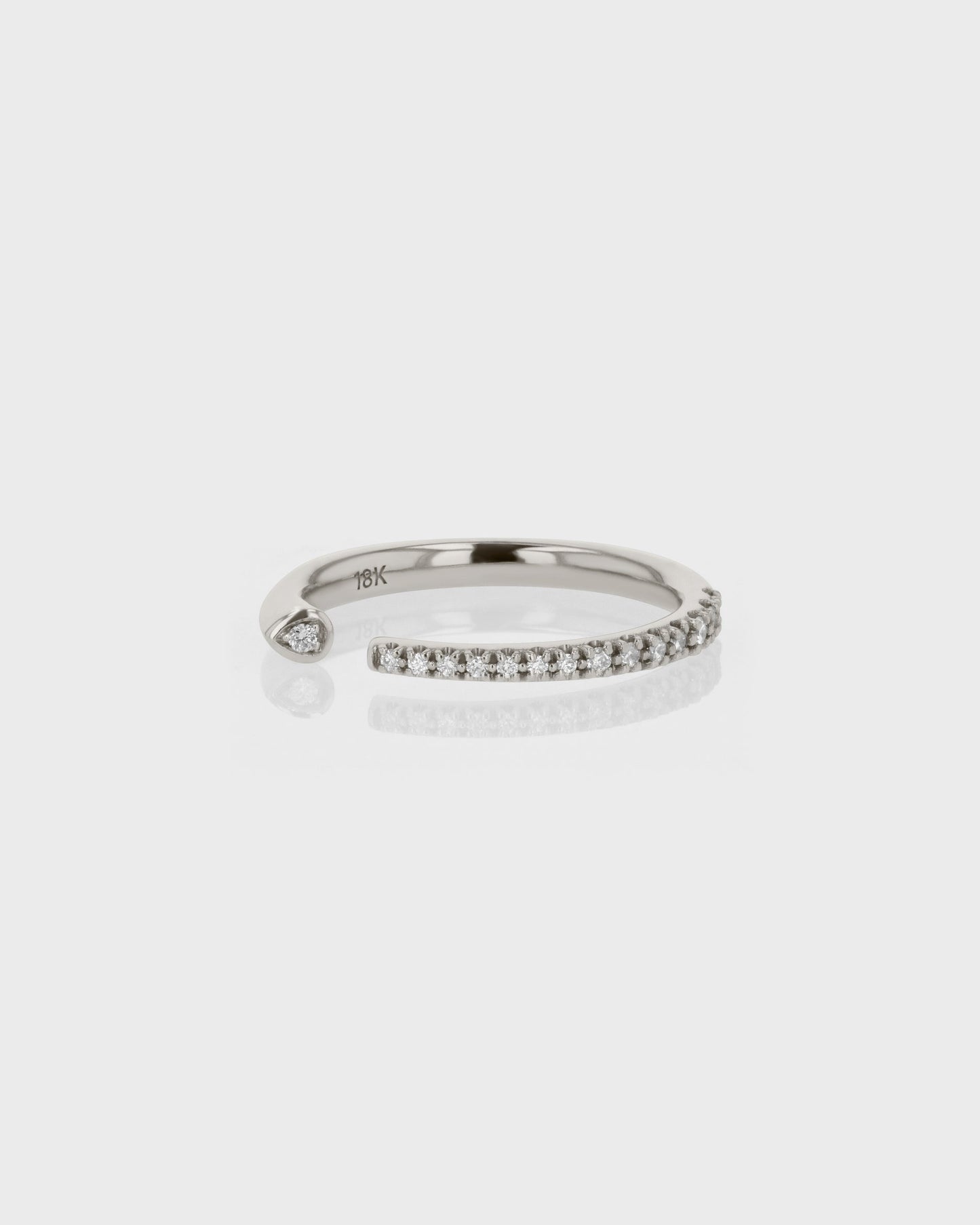 0.15 TCW Round EF-VVS Diamond Open Wedding Band