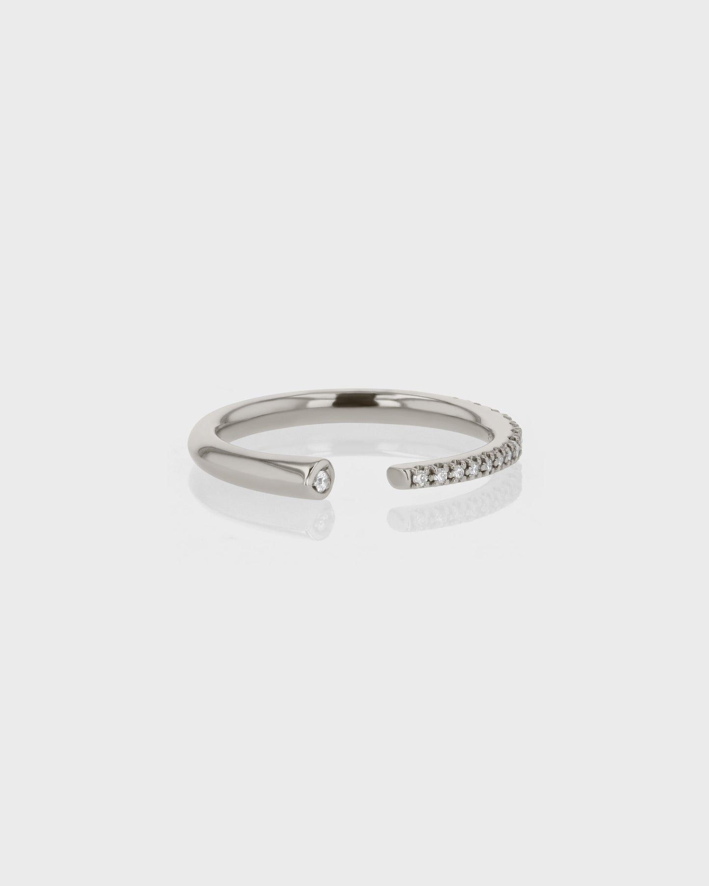 0.15 TCW Round EF-VVS Diamond Open Wedding Band