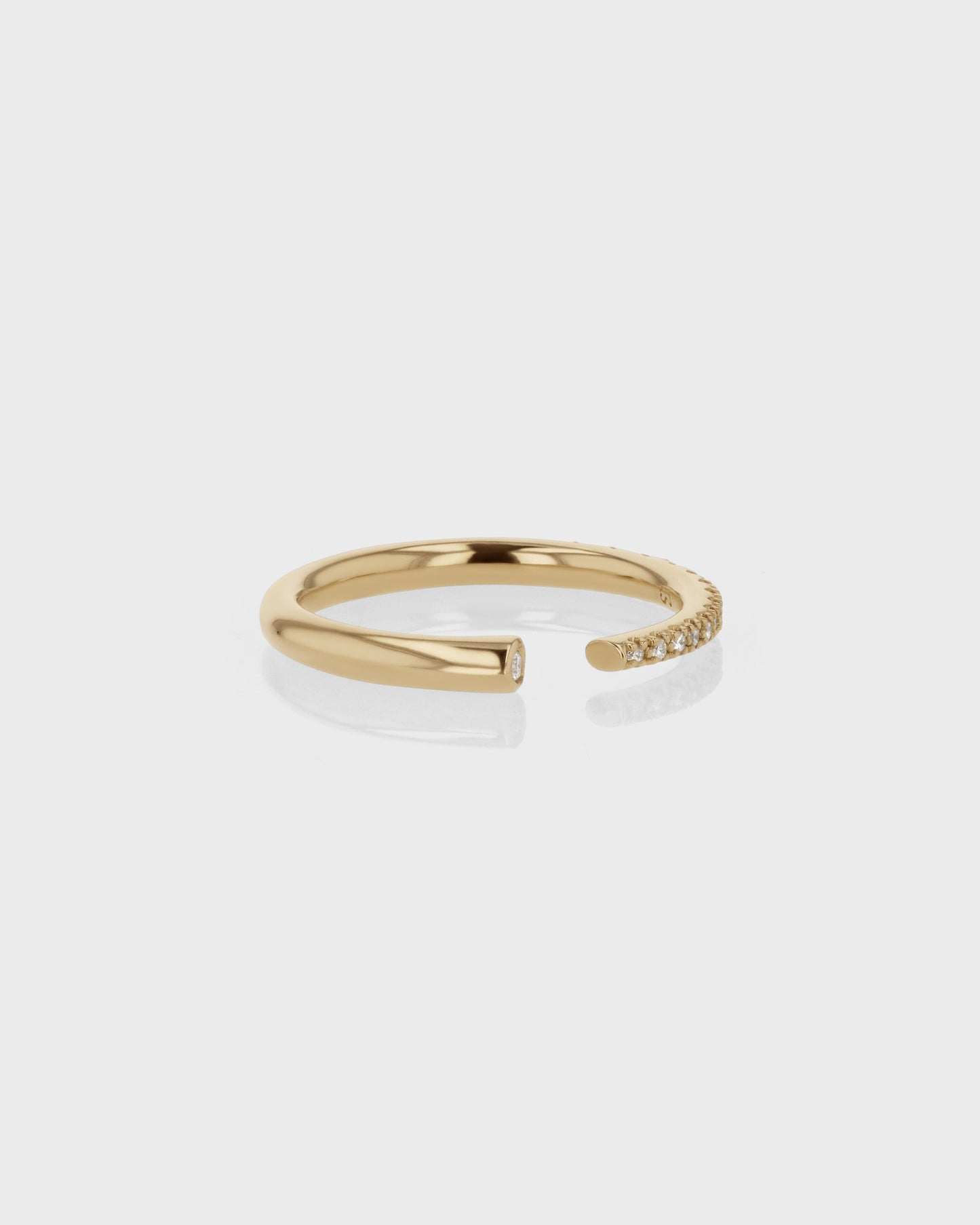 0.15 TCW Round EF-VVS Diamond Open Wedding Band