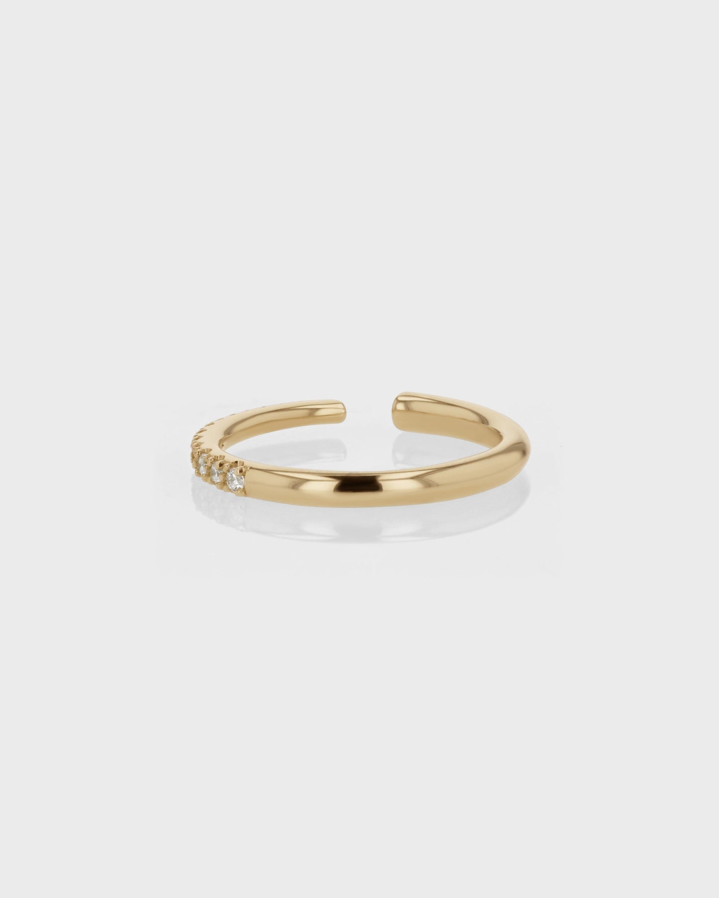 0.15 TCW Round EF-VVS Diamond Open Wedding Band
