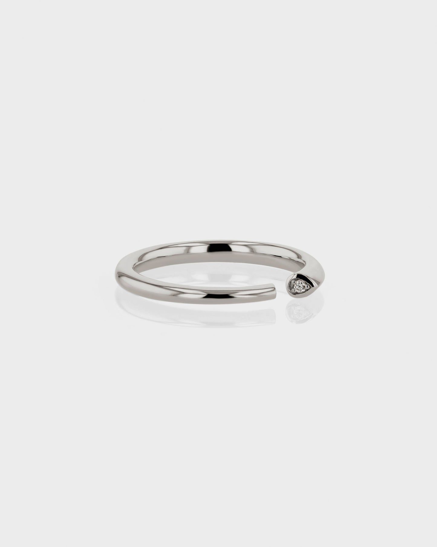 0.04 TCW Round EF-VVS Diamond Open Wedding Band