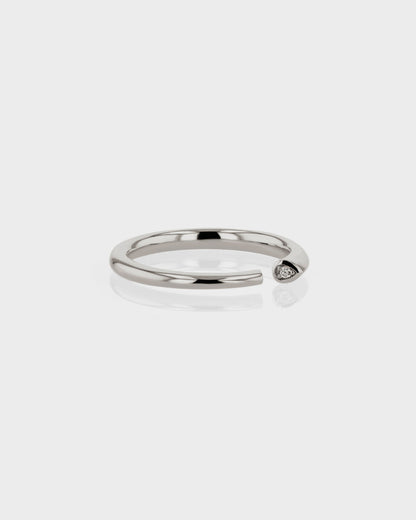 0.04 TCW Round EF-VVS Diamond Open Wedding Band