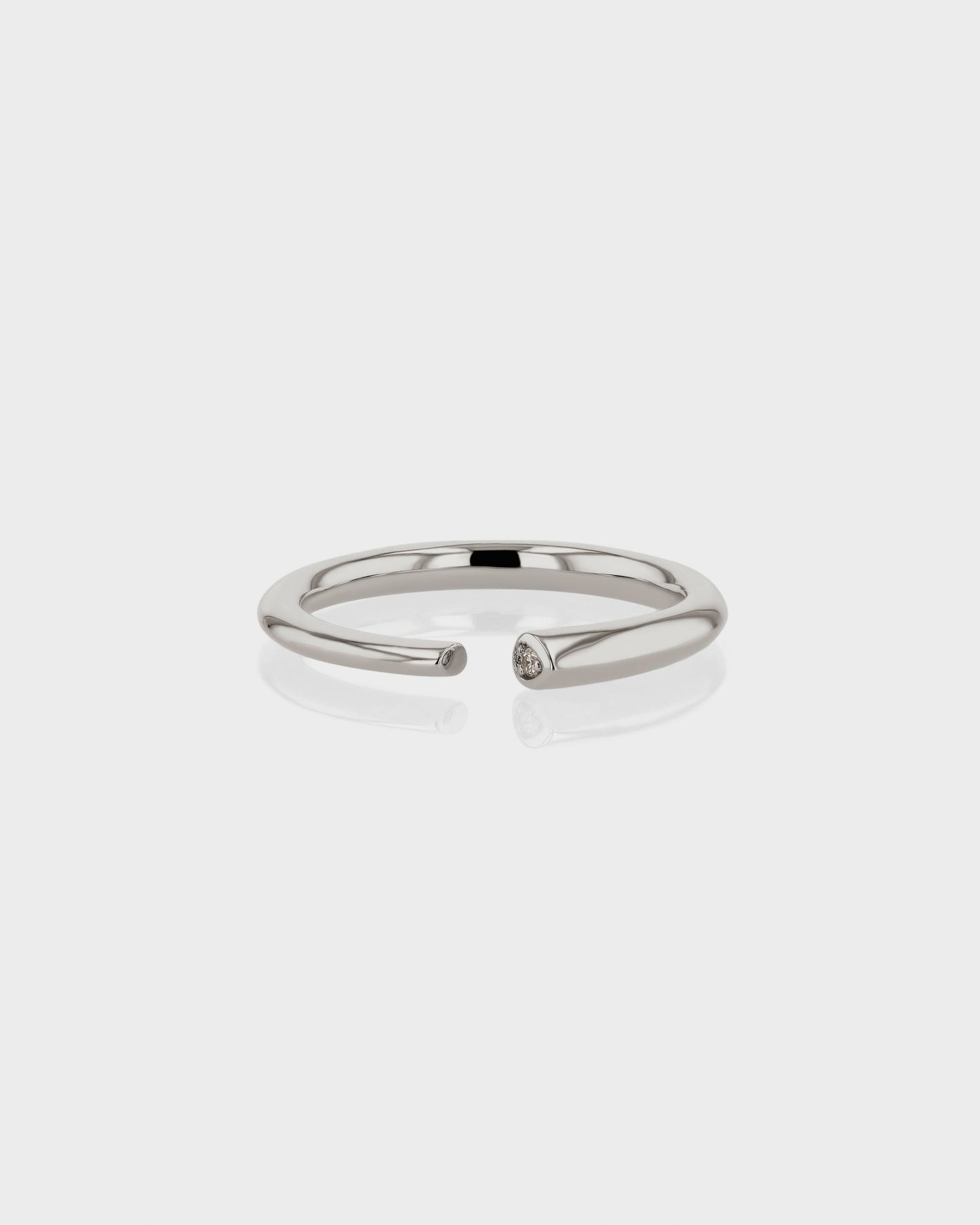 0.04 TCW Round EF-VVS Diamond Open Wedding Band