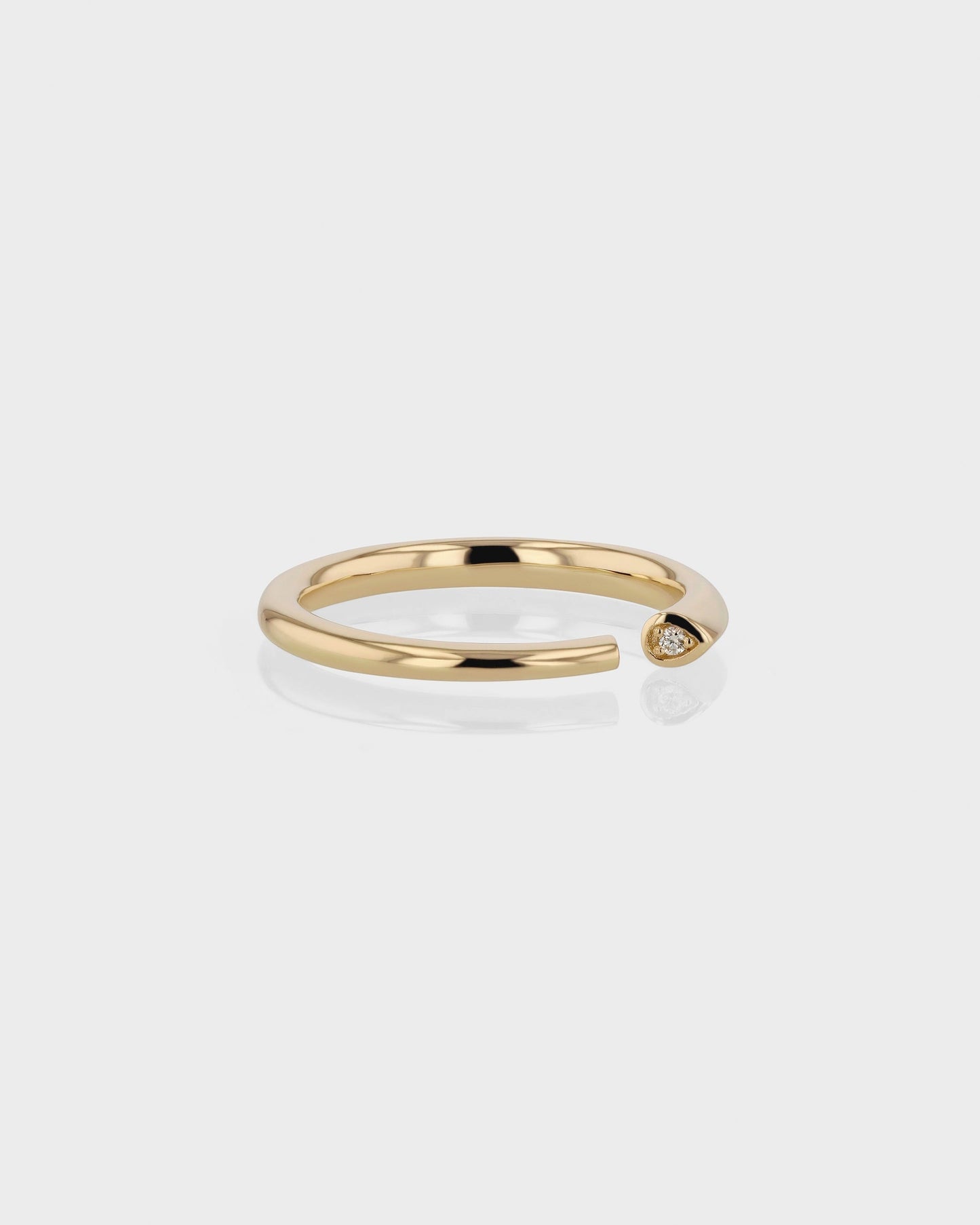 0.040 TCW Round EF-VVS Diamond Open Wedding Band