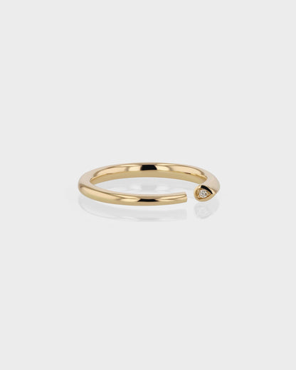 0.040 TCW Round EF-VVS Diamond Open Wedding Band