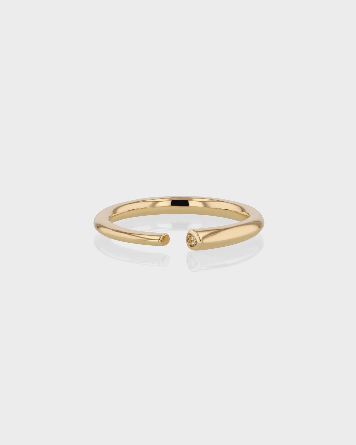 0.04 TCW Round EF-VVS Diamond Open Wedding Band