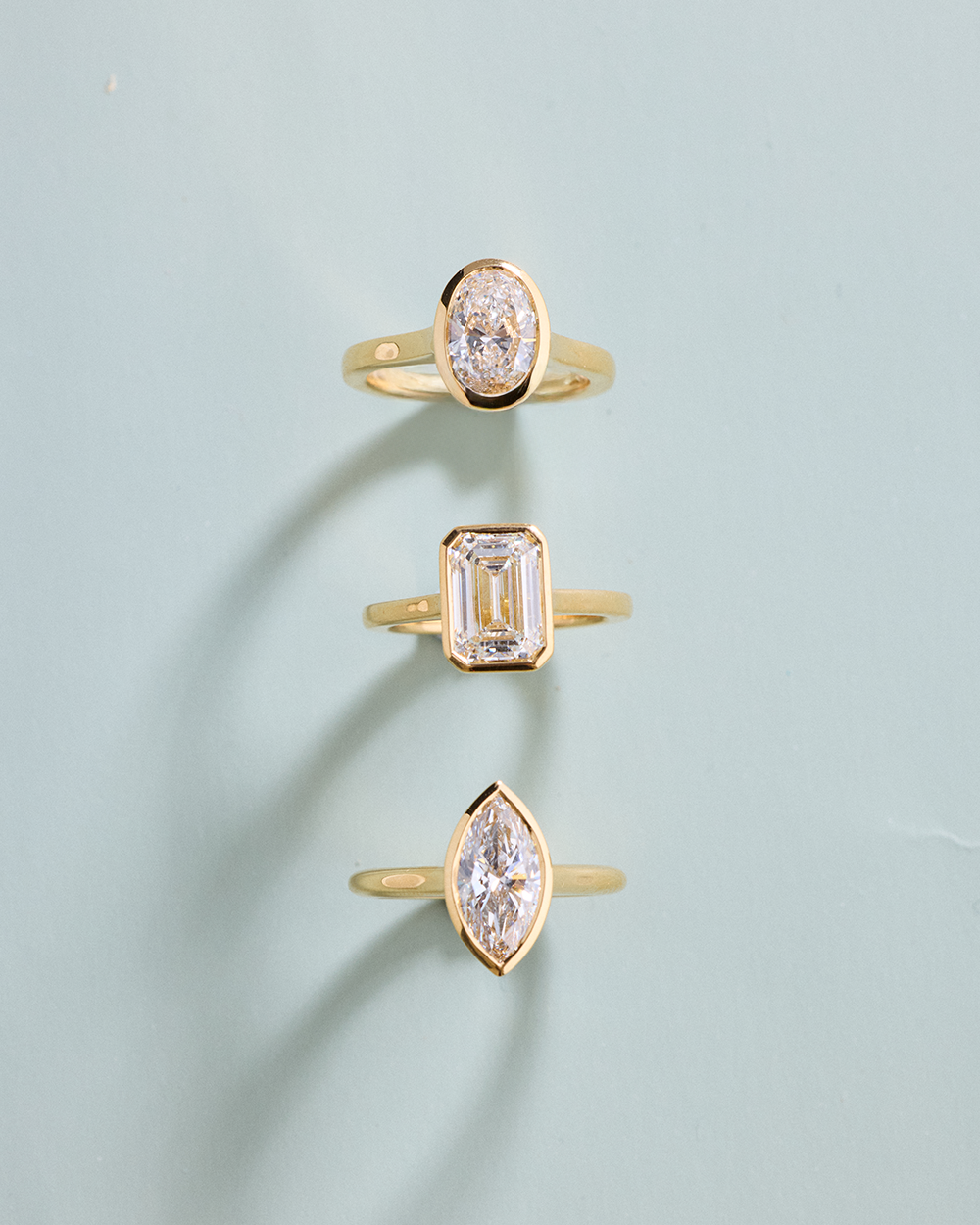 Diane- Marquise Bezel Solitaire Style Lab Grown Diamond Engagement Ring