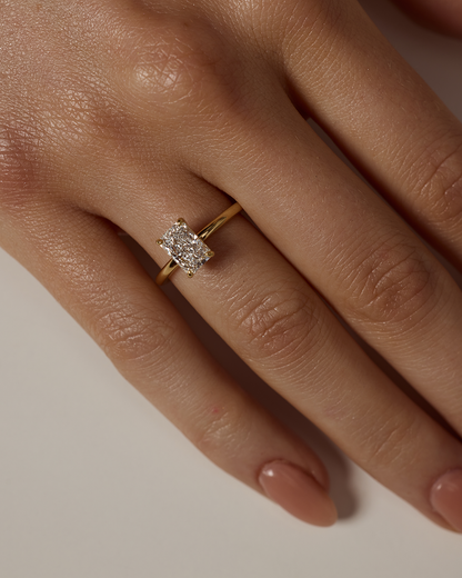 Adrienne- Radiant Solitaire Style Lab Grown Diamond Engagement Ring