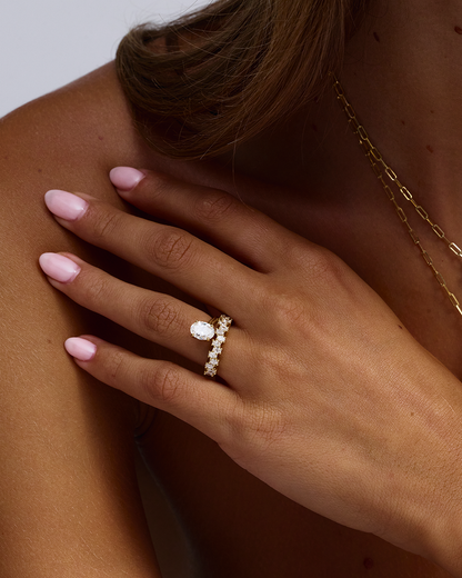 Leonie- Oval Wrap Style Lab Grown Diamond Engagement Ring