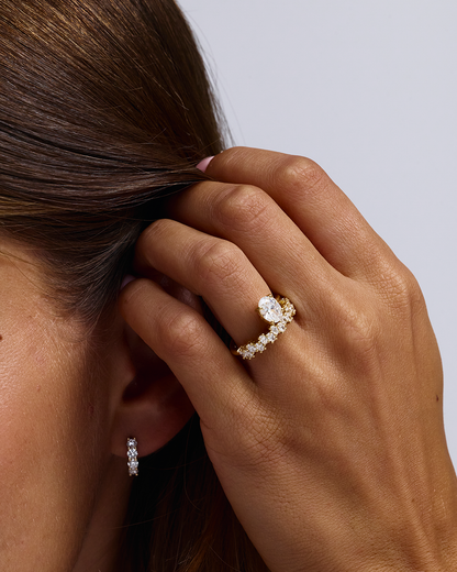 Leonie- Oval Wrap Style Lab Grown Diamond Engagement Ring
