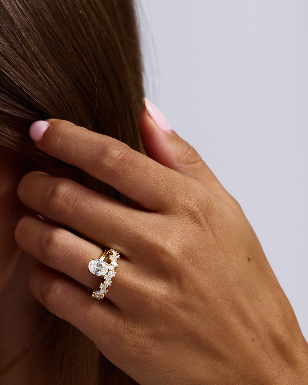 Leonie- Oval Wrap Style Lab Grown Diamond Engagement Ring