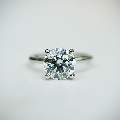 2.0 CT Round E/VS1 CVD Diamond Solitaire Engagement Ring