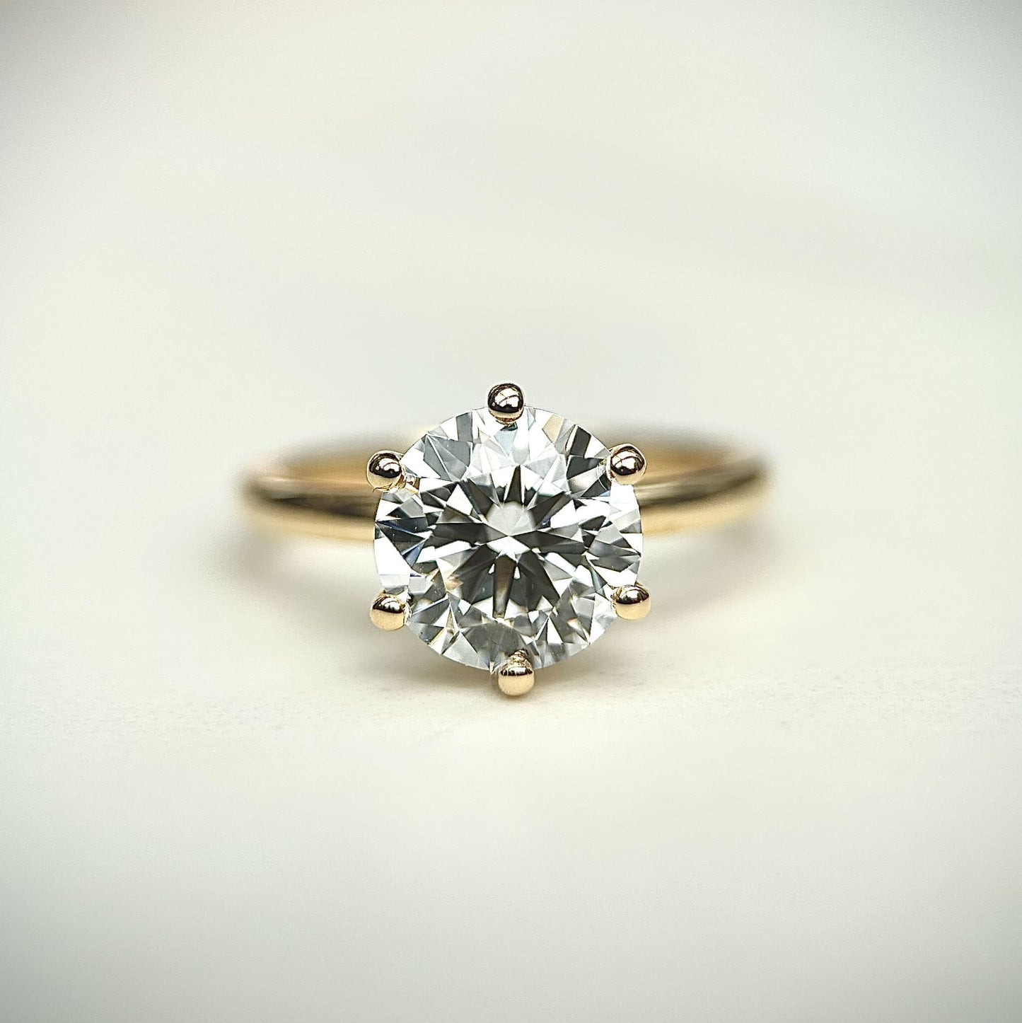 2.0 CT Round E/VS1 CVD Diamond Solitaire Engagement Ring