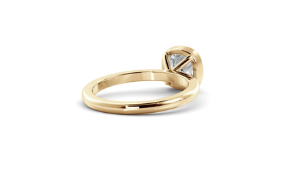 Bezel Ring with 1.0 CT Cushion Moissanite