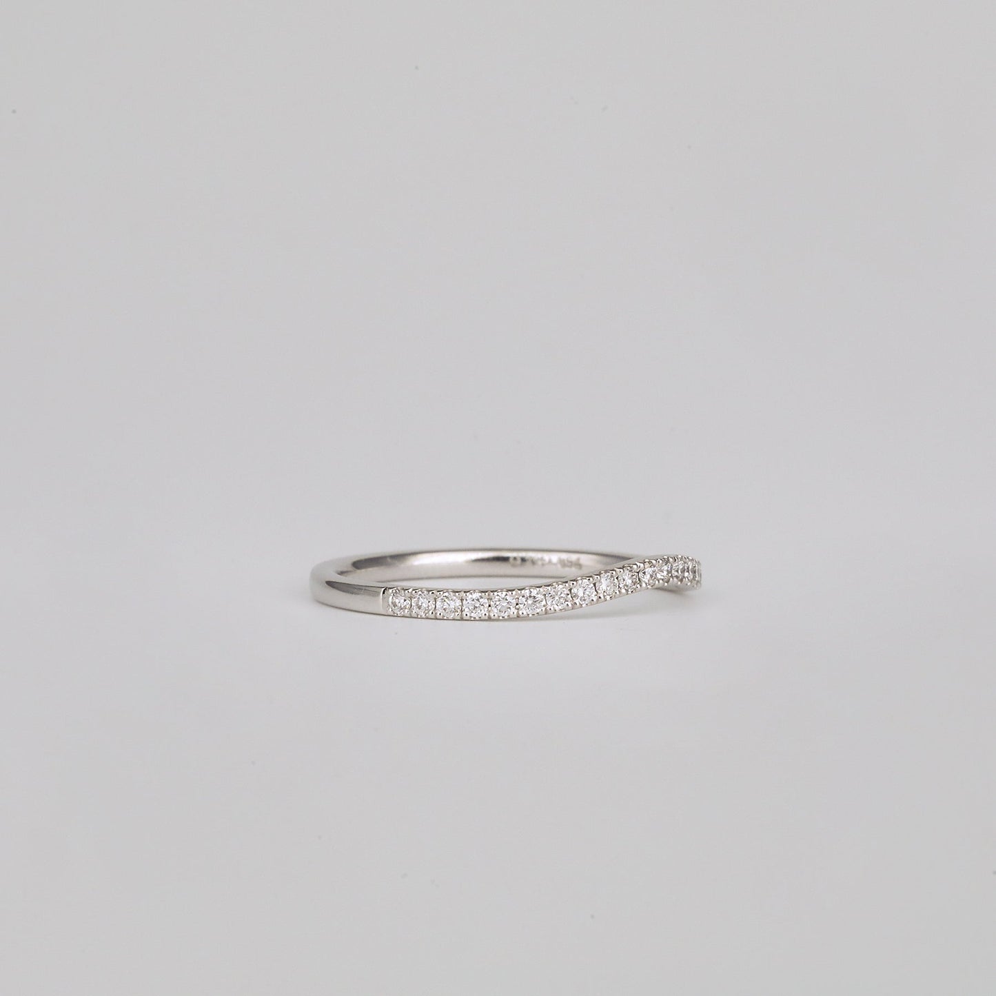 0.21 TCW Round Lab Grown Diamond Slight Curve Wedding Band