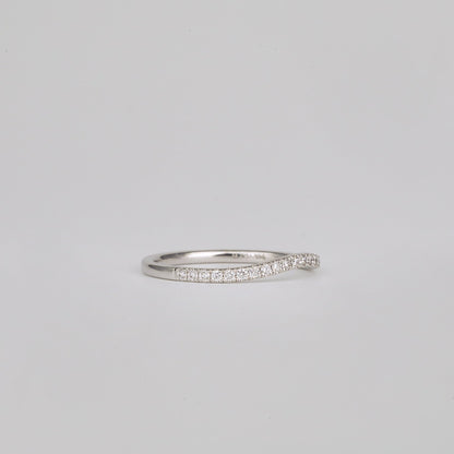0.21 TCW Round Lab Grown Diamond Slight Curve Wedding Band