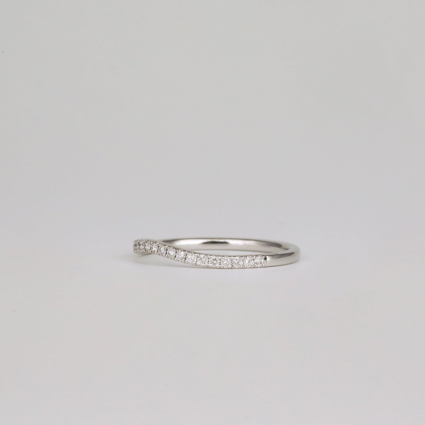 0.21 TCW Round Lab Grown Diamond Slight Curve Wedding Band