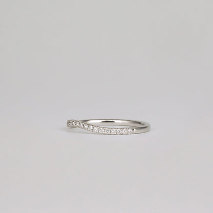 0.21 TCW Round Lab Grown Diamond Slight Curve Wedding Band