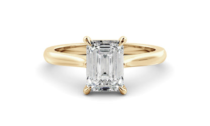 Solitaire Ring with 1.20 CT Emerald Moissanite