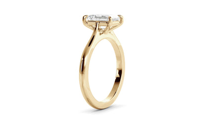 Solitaire Ring with 1.20 CT Emerald Moissanite