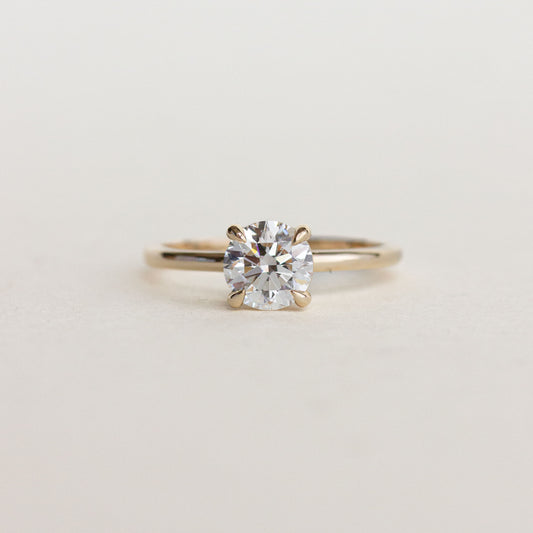 1.0-4.1 CT Round Cut CVD Diamond Solitaire Ring